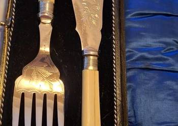 Sztućce serwingowe do ryb vintage komplet 2sztuki