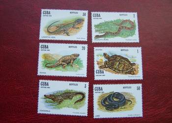 Kuba 1982 MNH Mi. 2667/72 Fauna Gady Żółwie a