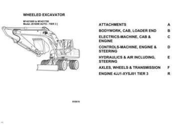 Katalog części JCB JS 130W, 145W, 160W, 175W, 200W KOPARKA