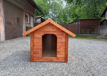 Buda ocieplana dla dużego psa owczarek berneński labrador