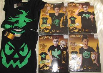 Halloween t-shirts koszulki 6 wzorów chłopięce i dziewczęce