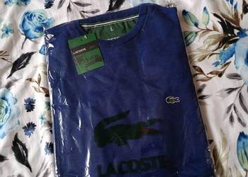 Sweter bawełniany Lacoste Regular Fit - granatowy, rozmiar L