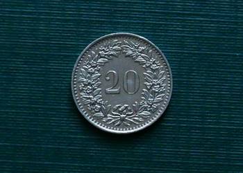 SZWAJCARIA - 20 rappenów, 1977r