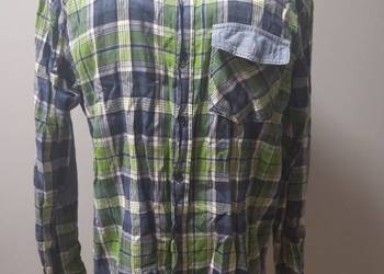 Męska koszula w kratkę, stan idealny, rozm. S