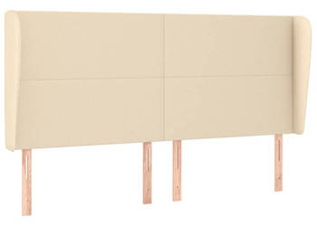 Zagłówek uszak kremowy 203x23x118/128 cm tkanina WM-3117703