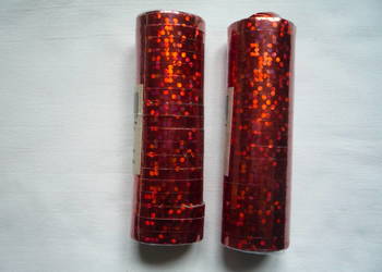2 sztuki Serpentyny Czerwone Holograficzne