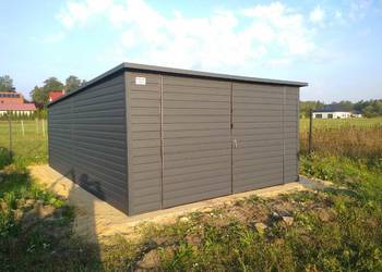 Garaż blaszany 3x5 na blaszak brama dwuskrzydłowa