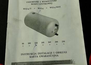 Bojler 120 l Ogrzewacz Elektromet WGJ 120 (poziomy)