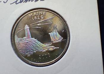 Stare monety 1/4 dolar 2003 Maine USA hologram