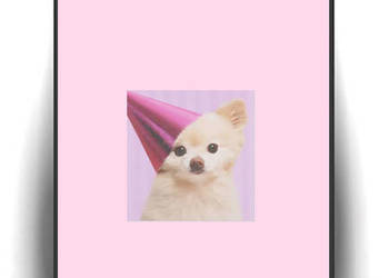 chihuahua obrazek A4 pastelowy plakat z psem, pies plakat