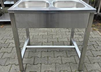 Zlew 2 Komorowy Gastronomiczny 80/60/85 cm - M.1096 N