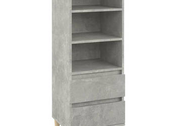 Wysoka szafka szarość betonu40x36x110cmdrewnopochodny WM-821240