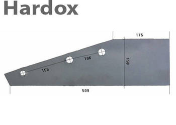 Płoza krótka HARDOX 21916/P części do pługa NIEMEYER