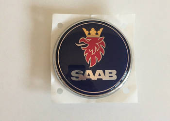 NOWY emblemat okrągły SAAB 50mm znaczek logo na 2 bolce