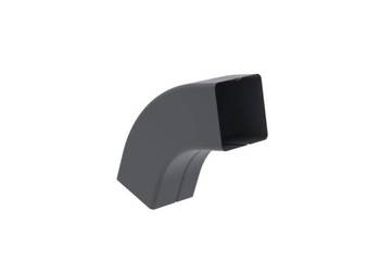 Krop kolano rury spustowej kwadratowej 80x80 grafit metal ral 7016