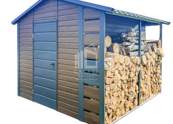 Schowek - Domek Ogrodowy 2,5x3m + Wiata 0,5m Drewutnia ID645