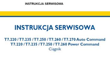 New Holland T7.220 T7.235 T7.250 T7.260 T7.270 instrukcja na