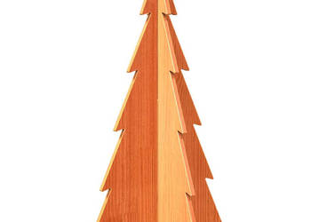 Drewniana choinka do udekorowania brązowa 80 cm sosnowa WM-858170