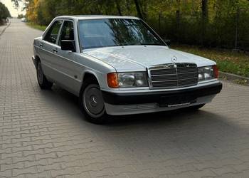 MERCEDES-BENZ W201 190E 2.0 BENZYNA 1990 rok, motoryzacyjny biały Kruk
