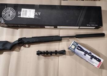 Replika Karabin snajperski ASG Steyr Scout - czarny plus dodatki