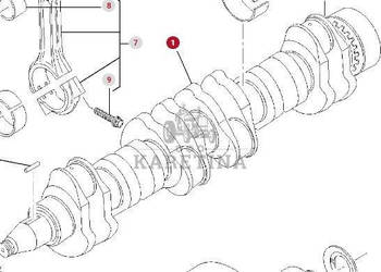 Massey Ferguson 8480 Wał Korbowy CZĘŚCI 903100050021
