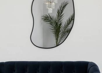 Lustro o organicznym kształcie w ramie - TOPAZ W RAMIE