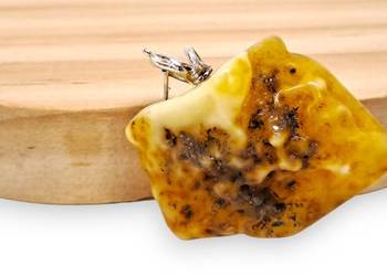 Zawieszka wisiorek z bursztynu, BURSZTYN bałtycki bryłka #984