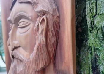 Płasko rzeźba Rzyda drewno