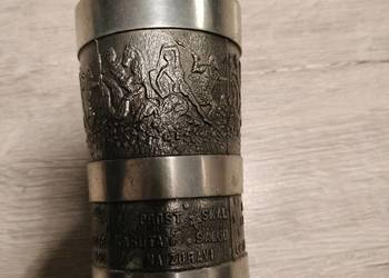 Metalowy kubek ,cynowy kielich sygnowany Metalowy kubek ,cynowy kielich sygnowany