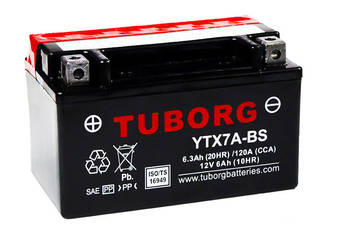 Akumulator Tuborg YTX7A-BS 12V 6.3Ah 120A L+
