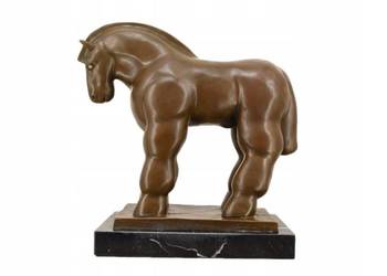 Fernando Botero - Gruby Modernistyczny Koń - Figura Rzeźba z Brązu - Ozdoba