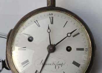 Szwajcarski budzik firmy Meuron et Comp. 1780