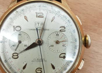 Duży męski zegarek *ITA* Geneve Chronographe Landeron - SWISS