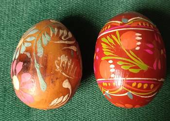 Drewniane pisanki Wielkanocne prl