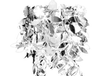 Lampa z abażurem w kształcie liści 215 x 30 cm srebrna WM-241129