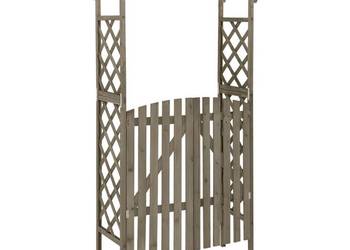 vidaXL Pergola z furtką, 116x40x204 cm, szara(SKU:316393)
