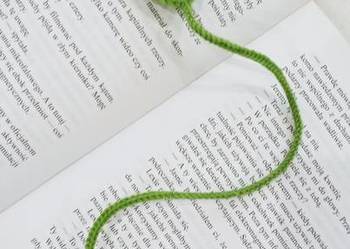 Biedronka wykonana na szydełku zakładka do książki