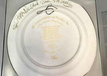 Talerz Rosenthal Björn Wiinblad „Kolędy na porcelanie“ z autografem