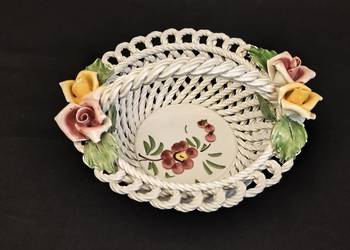 Koszyk porcelanowy ażurowy pleciony Włoski