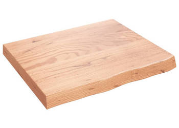 Blat do stołu jasnobrązowy 60x50x(2-6)cm lite drewno dębowe WM-3156349
