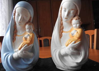 Figurka Jezusa z Matką Boską Gipsowa.Malowana ręcznie.