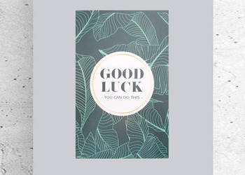 napisy plakat A4, good luck obrazek 21x30, mały plakat boho