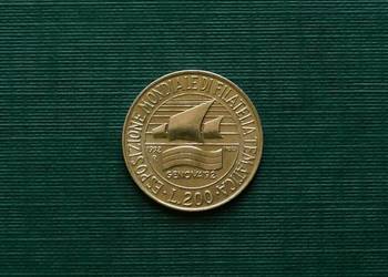 WŁOCHY - 200 lirów (1992r) Wystawa filatelistyczna w Genui _