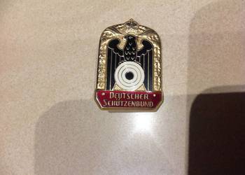 Złota Niemiecka Odznaka Strzelecka Stara Sygnowana Złota Niemiecka Odznaka Strzelecka Stara Sygnowana