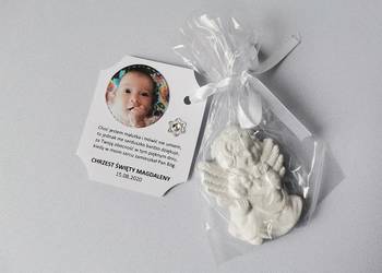 Aniołki -  Podziękowanie Dla Gości Chrzest Święty - Ze Zdjęciem
