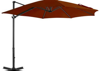 Parasol wiszący z aluminiowym słupkiem 300 cm terakota WM-312307