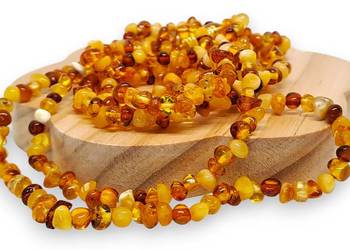 Korale BURSZTYN bałtycki baroczek polerowany miks, 120 cm #1058