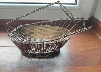 Sprzedam platerowany pleciony koszyk na wino