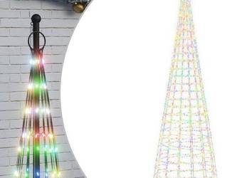 vidaXL Choinka LED na maszcie 3000 diod LED Kolorowa 800 cm(SKU:358122)