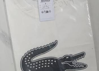 T-shirt męski Lacoste Ultra-DRY - kremowy M, nowy model